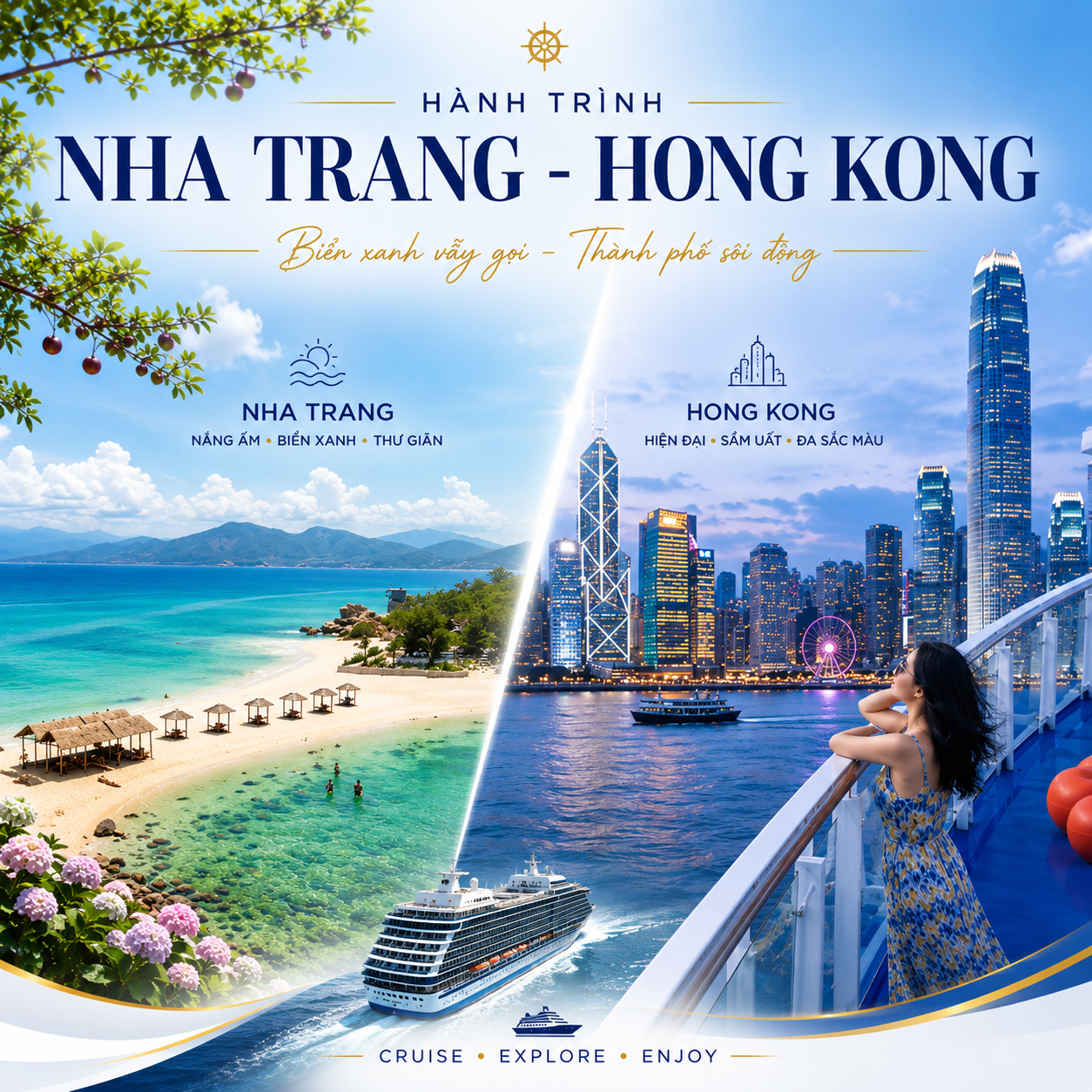 Du lịch hè 2026 – Hành trình hiếm – Du thuyền khởi hành từ Việt Nam